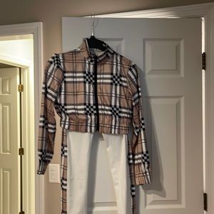 Pants and crop top jacket